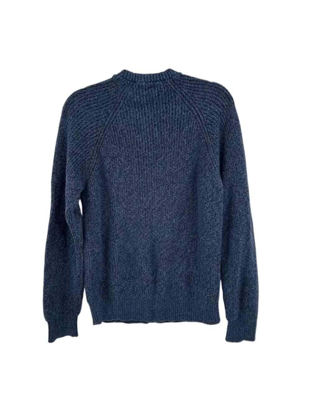 Faherty Sweater Men's Medium Blue Knit Crewneck Organic Cotton & Cashmere Blend